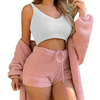 Cozyfit- Three Piece Knit Shorts Outfit