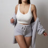 Cozyfit- Three Piece Knit Shorts Outfit