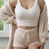 Cozyfit- Three Piece Knit Shorts Outfit